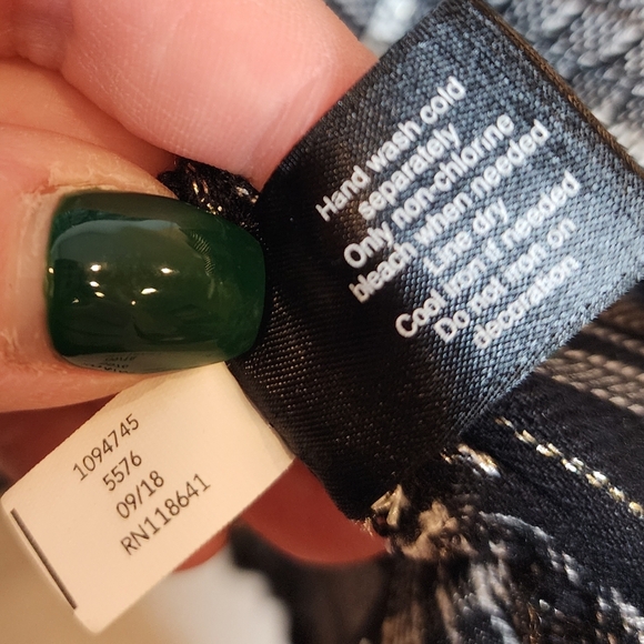 Lane Bryant Gold Metallic Black Grey Plaid Popover Button Shirt Peplum Back 3X - Picture 7 of 16